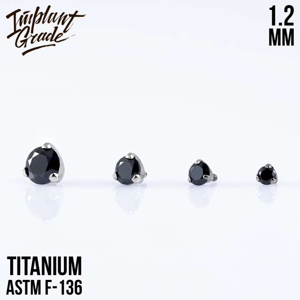 Накрутка Фианит Jet 1.2 мм