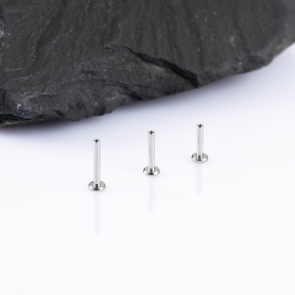 Ножка без резьбы mini 1 мм (18 G), основа 2.5 мм